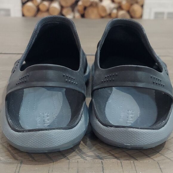 Crocs Swiftwater Sz 8 Mesh Wave Sandal Slate Gray Black Men’s Water Shoes - Picture 6 of 9